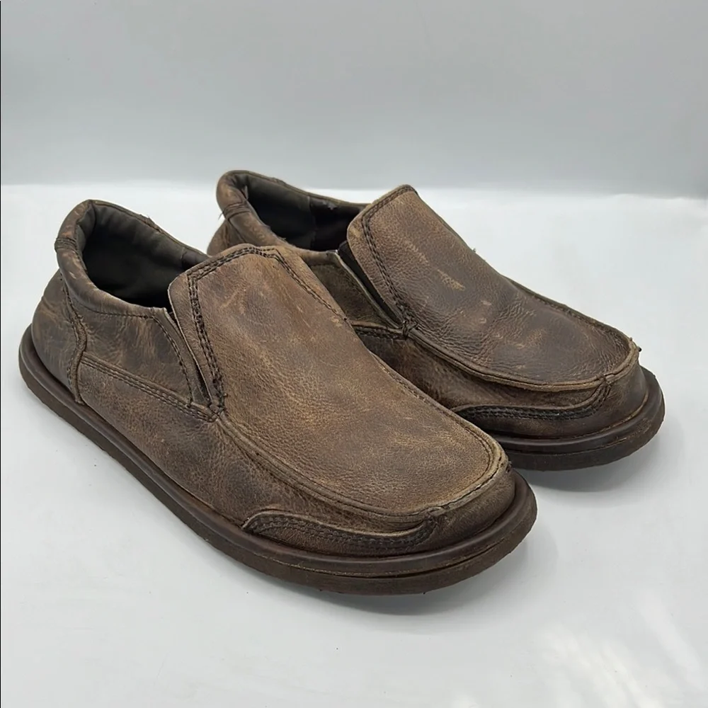 BED|STU Slip On Distressed Brown Loafers‎ Casual